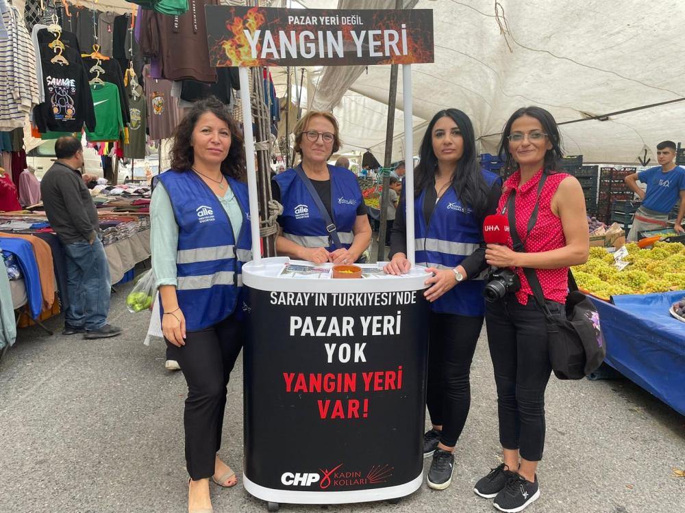 CHP İl Kadın Kolları, Hayat Pahalılığını Protesto Etmek İçin Pazar Yerlerinde