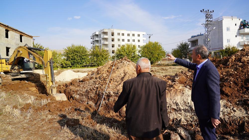 Başkan Kılınç Camii İnşaatı Altyapı Çalışmalarını Yerinde İnceledi