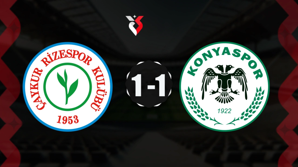 Çaykur Rizespor ile Konyaspor Yenişemedi: 1-1