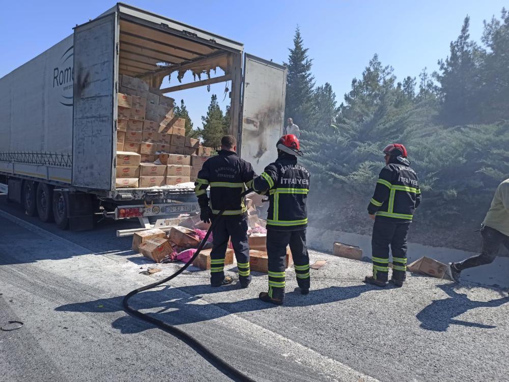 ŞANLIURFA-MARDİN YOLUNDA TIR ALEV ALDI, FACİA SON ANDA ÖNLEDİ!