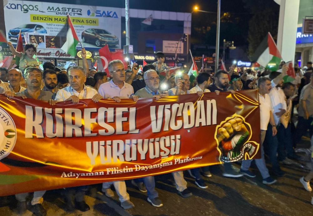 ADIYAMAN’DAN FİLİSTİN’E GÜÇLÜ DESTEK: “VİCDANLARIMIZ SESSİZ KALMAYACAK”