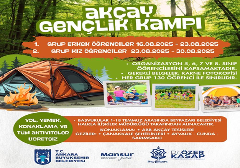 BEYPAZARI BELEDİYE BAŞKANI DR. ÖZER KASAP: “ÖĞRENCİLERİMİZE AKÇAY’DA KAMP YAPTIRACAĞIZ”