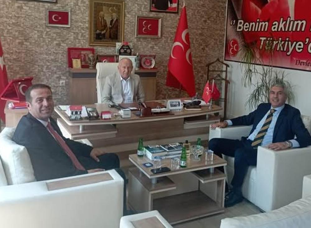 KAYMAKAMDAN MHP İLÇE BAŞKANINA ZİYARET: