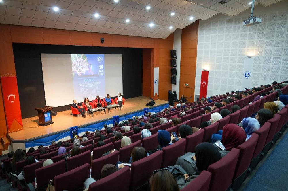 ADIYAMAN ÜNİVERSİTESİNDE KADINA YÖNELİK ŞİDDETE KARŞI ORTAK MÜCADELE PANELİ