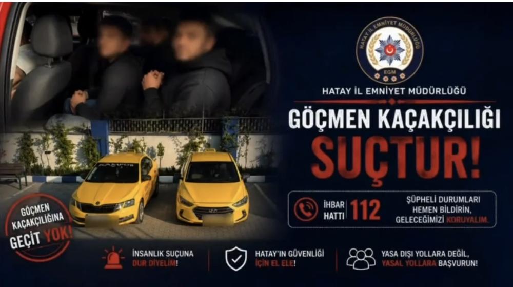 HATAY’DA GÖÇMEN KAÇAKÇILIĞI OPERASYONU: 5 DÜZENSİZ GÖÇMEN YAKALANDI, 2 ORGANİZATÖR TUTUKLANDI