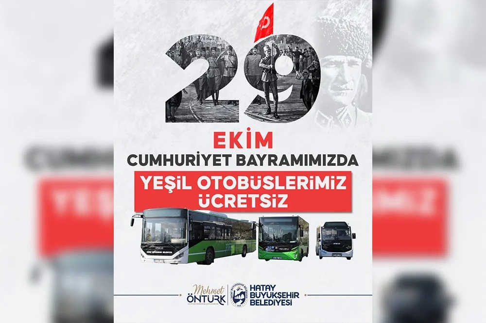 HBB’DEN CUMHURİYET BAYRAMI’NDA ÜCRETSİZ TOPLU ULAŞIM